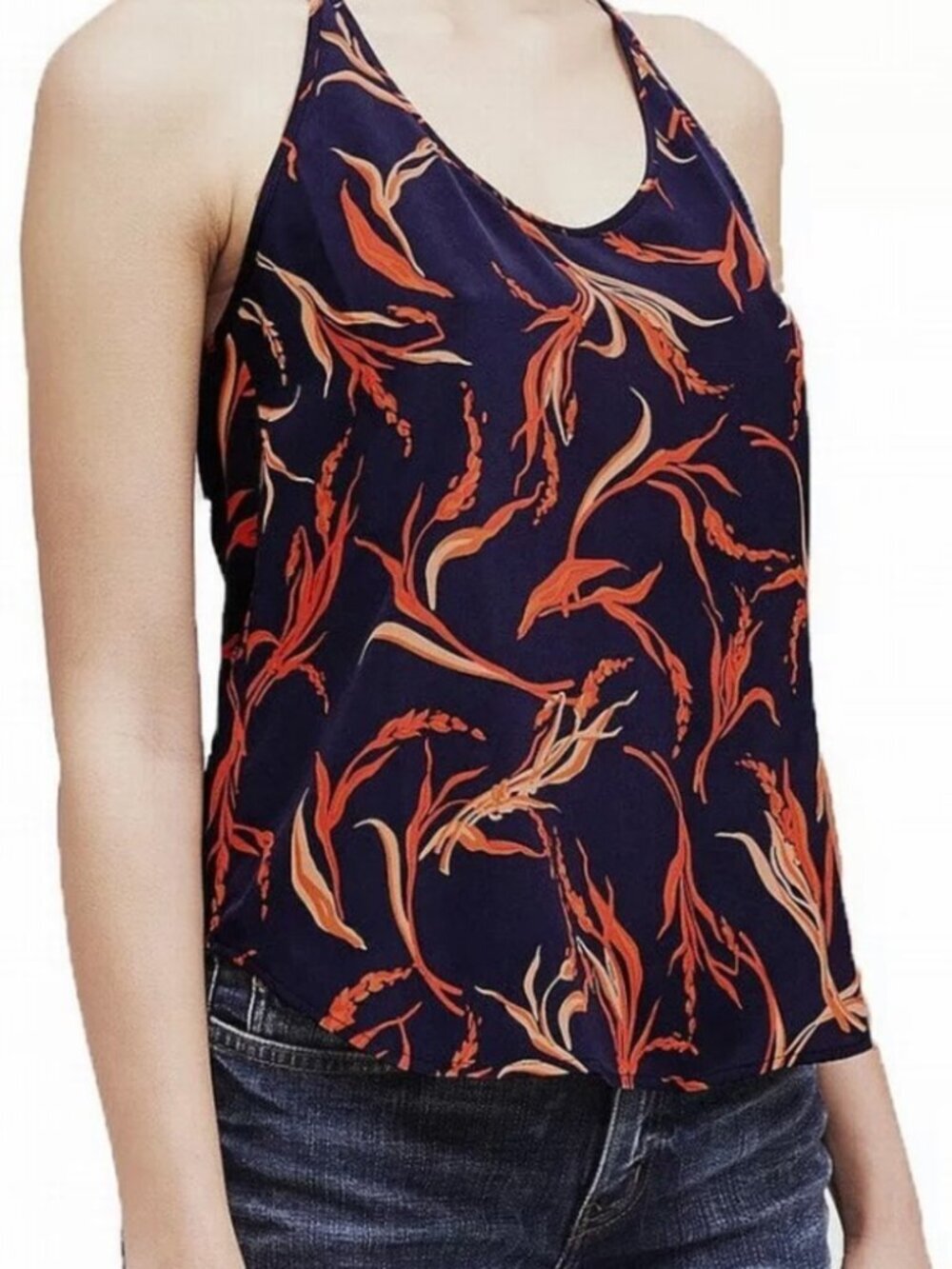 L'Agence Silk Floral Racerback Cami Tank Top Small S - Picture 3 of 9
